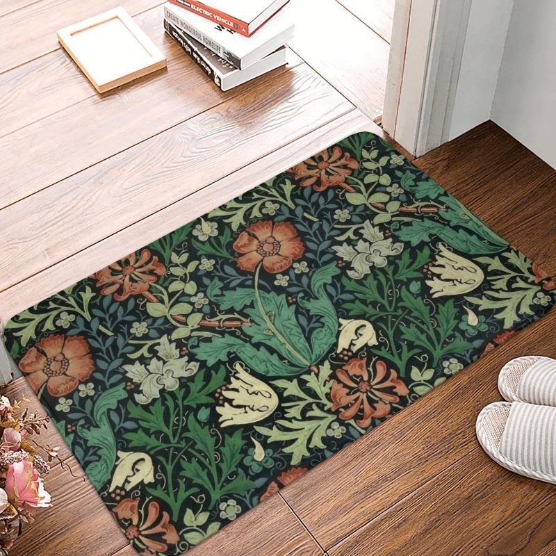 Commercial Kitchen Non Slip Flooring - William Morris Rug Front Floor Door