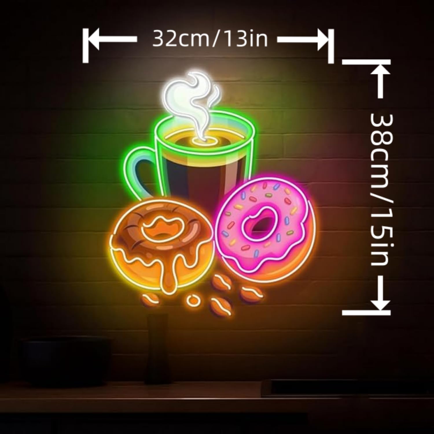 Donuts LED Neon Sign USB Power - Commercial Kitchen Store recension och pris