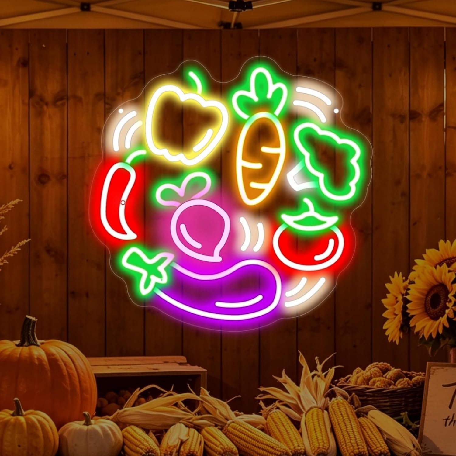 Vegetables LED Neon Sign USB N - Commercial Kitchen Store recension och pris