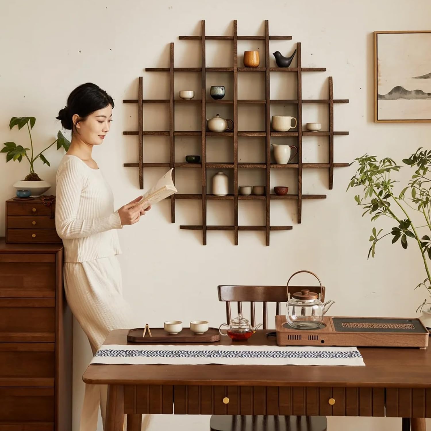 Solid Wood Chinese Tea Cup Hol - Commercial Kitchen Rack recension och pris