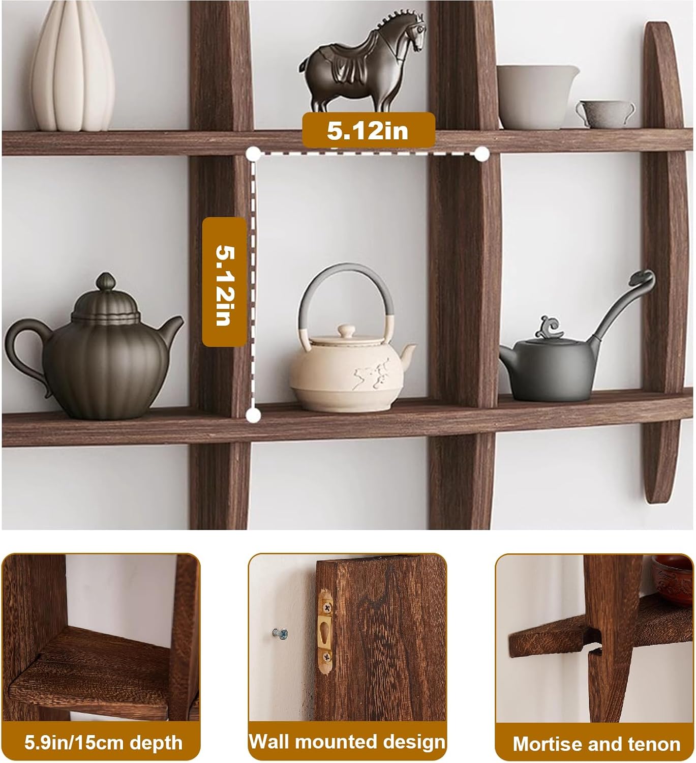Solid Wood Chinese Tea Cup Hol - Commercial Kitchen Rack recension och pris