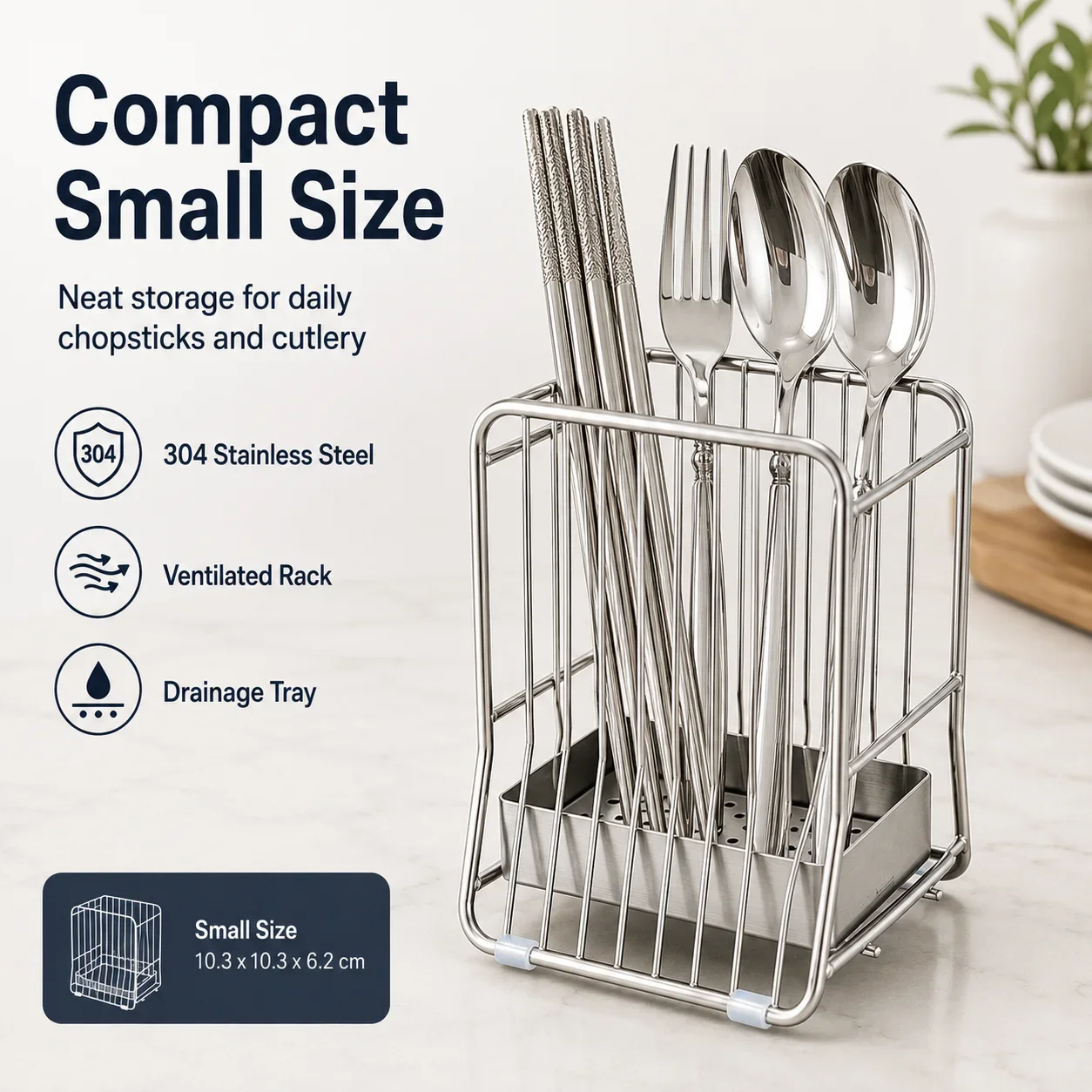Chopstick Holder with Drain Tr - Commercial Kitchen Knife Holder recension och pris