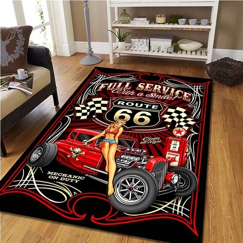 Route 66 Motorcycle Vintage Ca - Commercial Kitchen Non Slip Flooring recension och pris