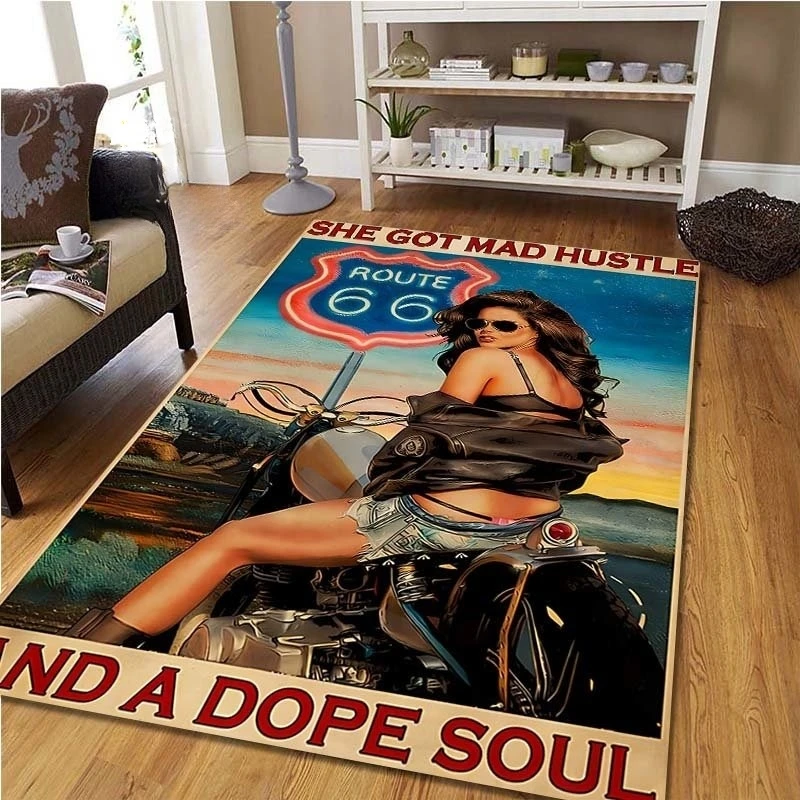Route 66 Motorcycle Vintage Ca - Commercial Kitchen Non Slip Flooring recension och pris
