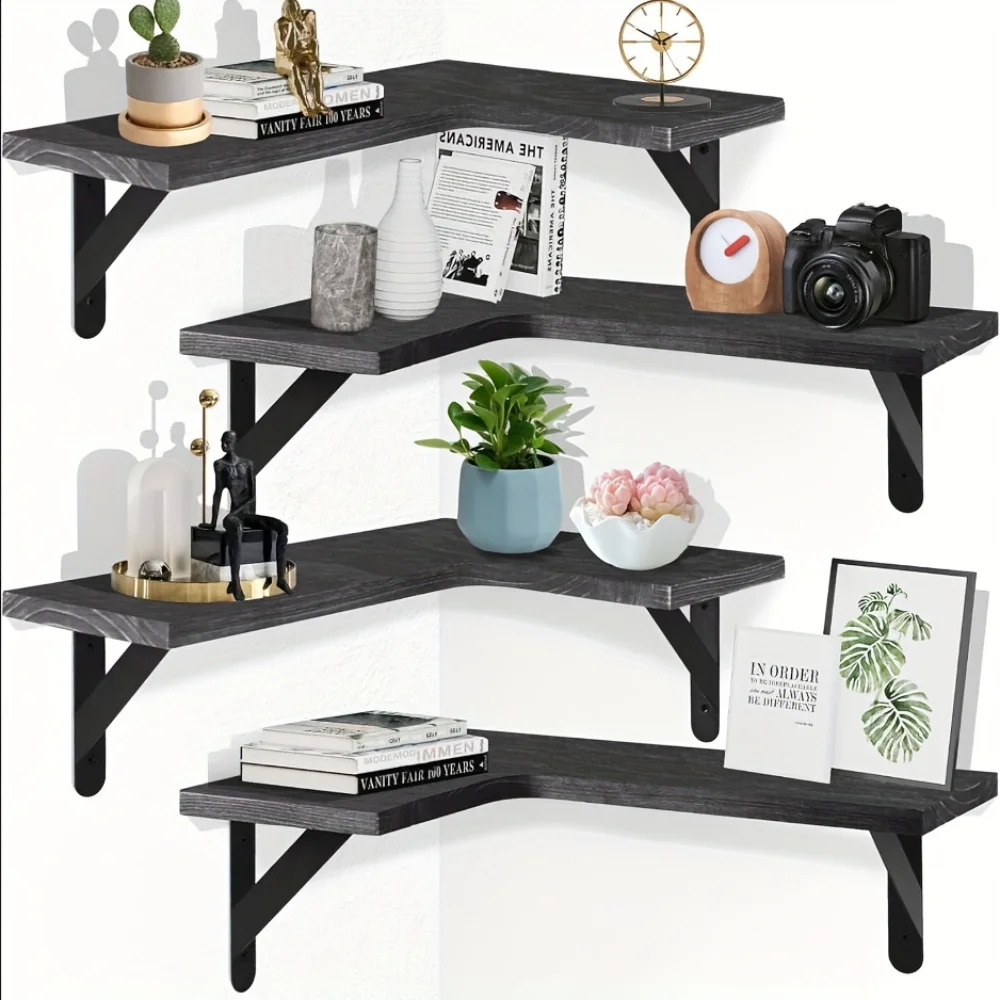 Natural Wood Grain Floating Sh - Commercial Kitchen Rack recension och pris