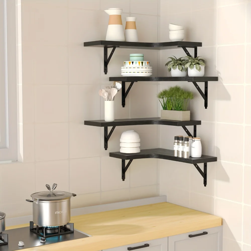 Natural Wood Grain Floating Sh - Commercial Kitchen Rack recension och pris