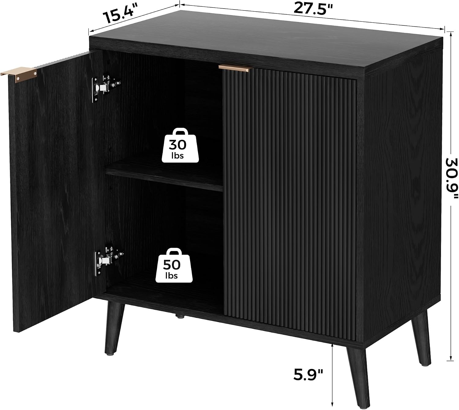Fluted Buffet Cabinet With Sto - Commercial Kitchen Rack recension och pris