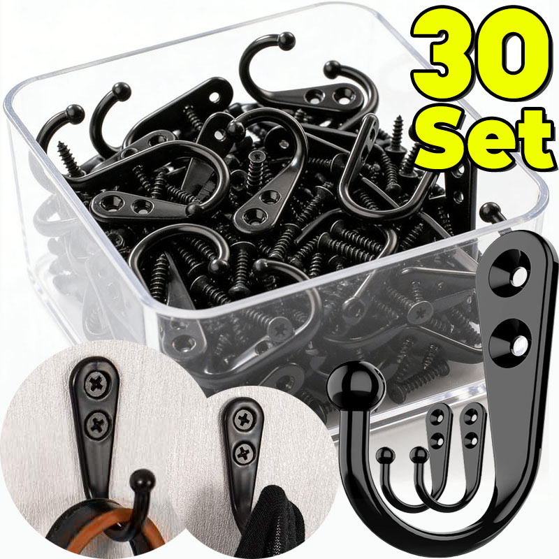 Black Metal Hooks with Screws  - Commercial Kitchen Rack recension och pris