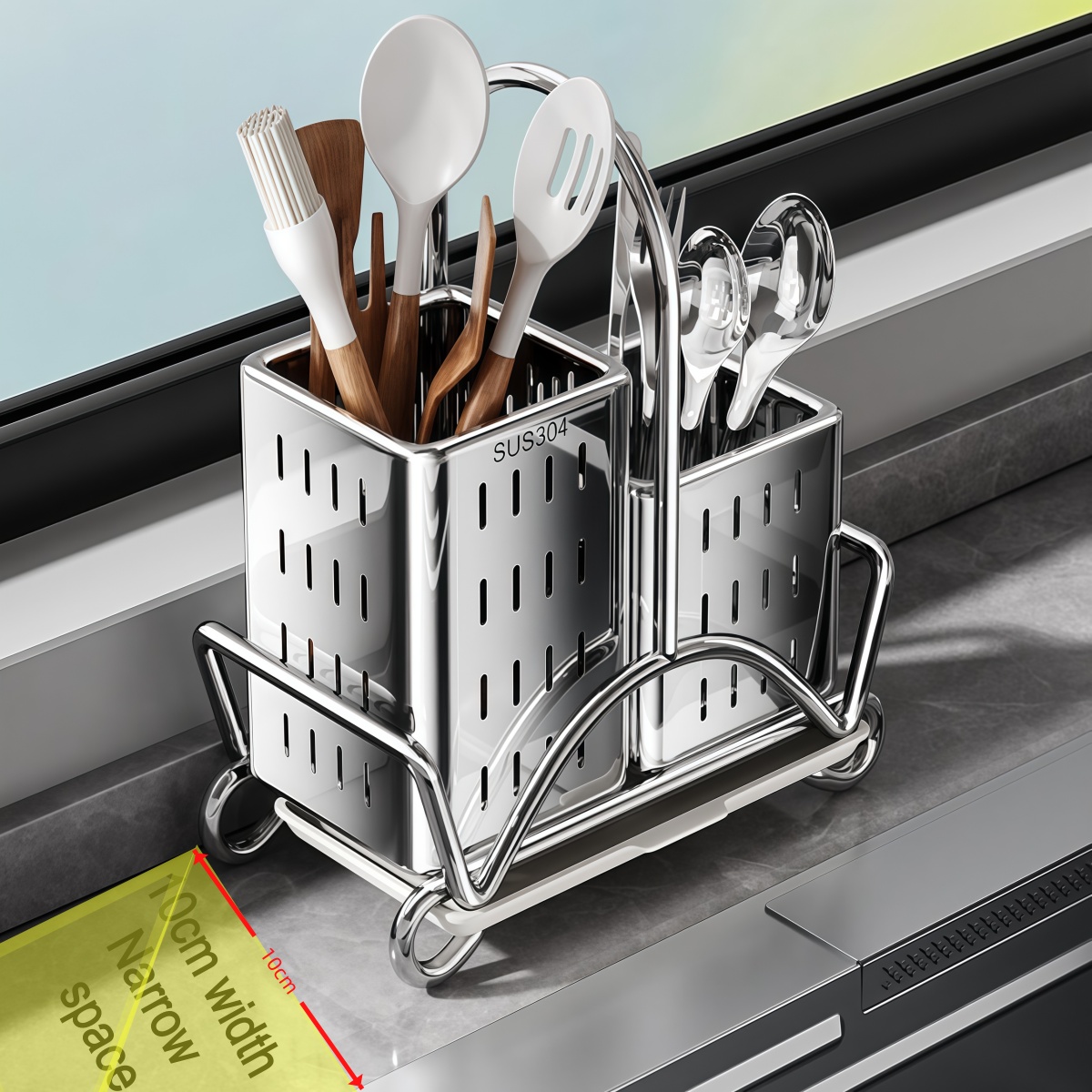 Kitchen Cutlery Organiser, Sta - Commercial Kitchen Knife Holder recension och pris