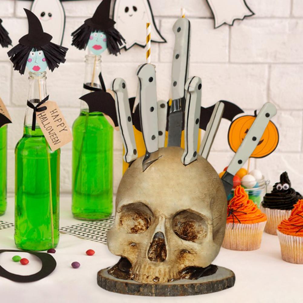 Skull-Shaped Knife Holder with - Commercial Kitchen Knife Holder recension och pris