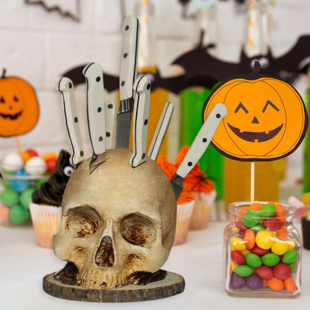 Skull-Shaped Knife Holder with - Commercial Kitchen Knife Holder recension och pris