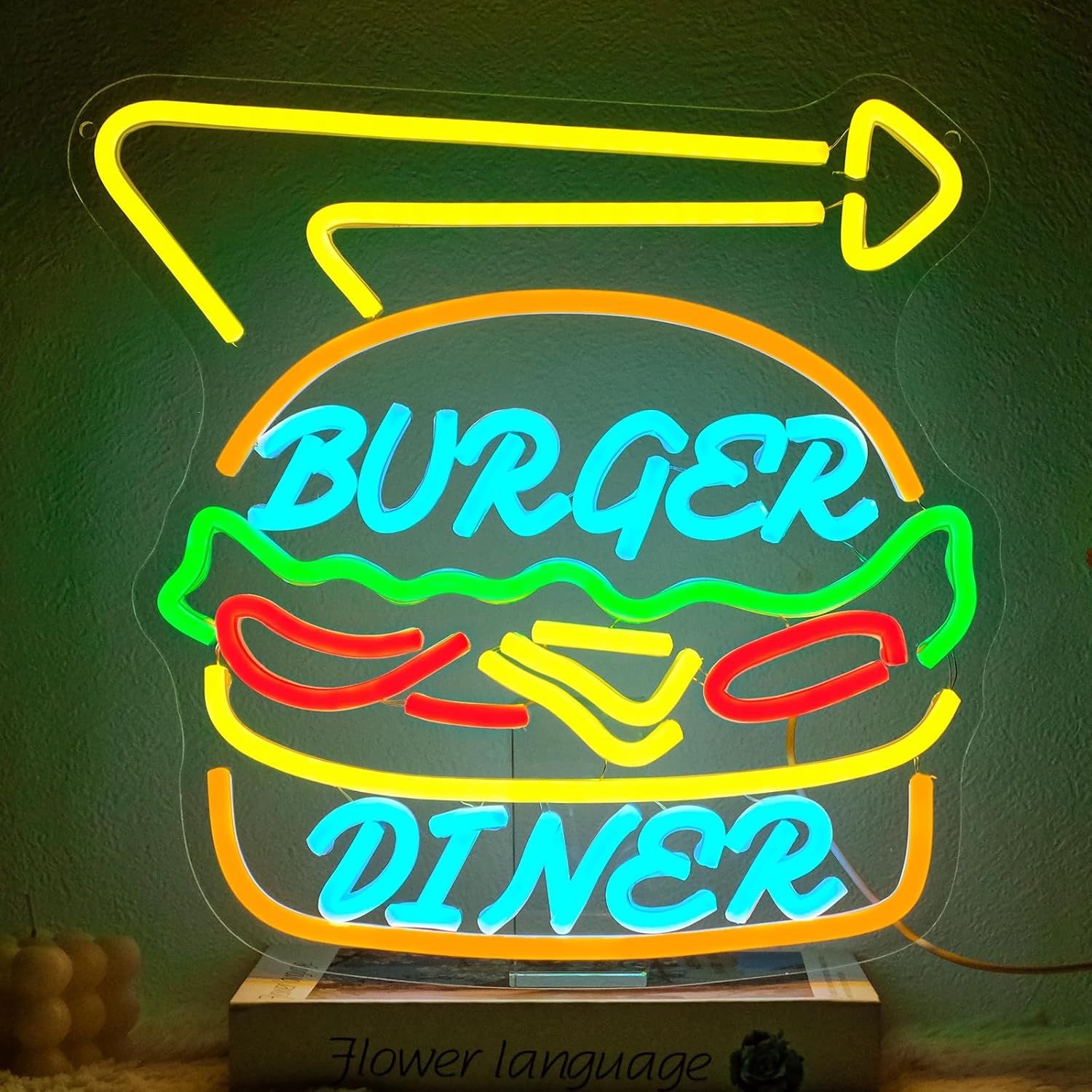 Burger Neon Sign Bussiness Art - Commercial Kitchen Store recension och pris