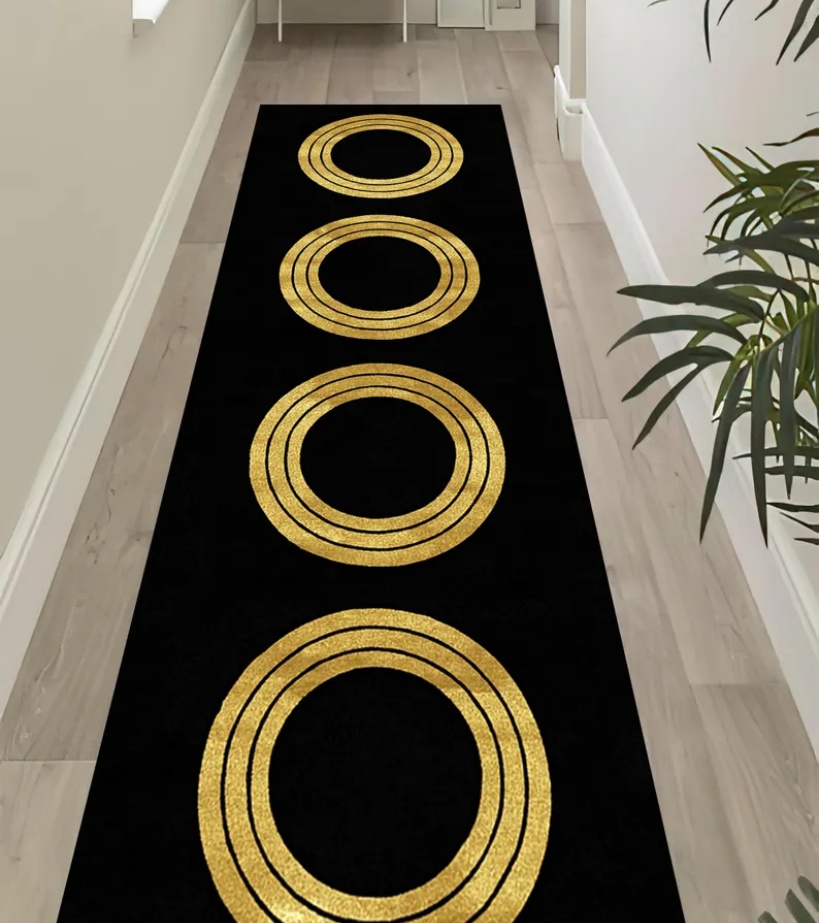 Luxury Black Gold Greek Key Bo - Commercial Kitchen Non Slip Flooring recension och pris