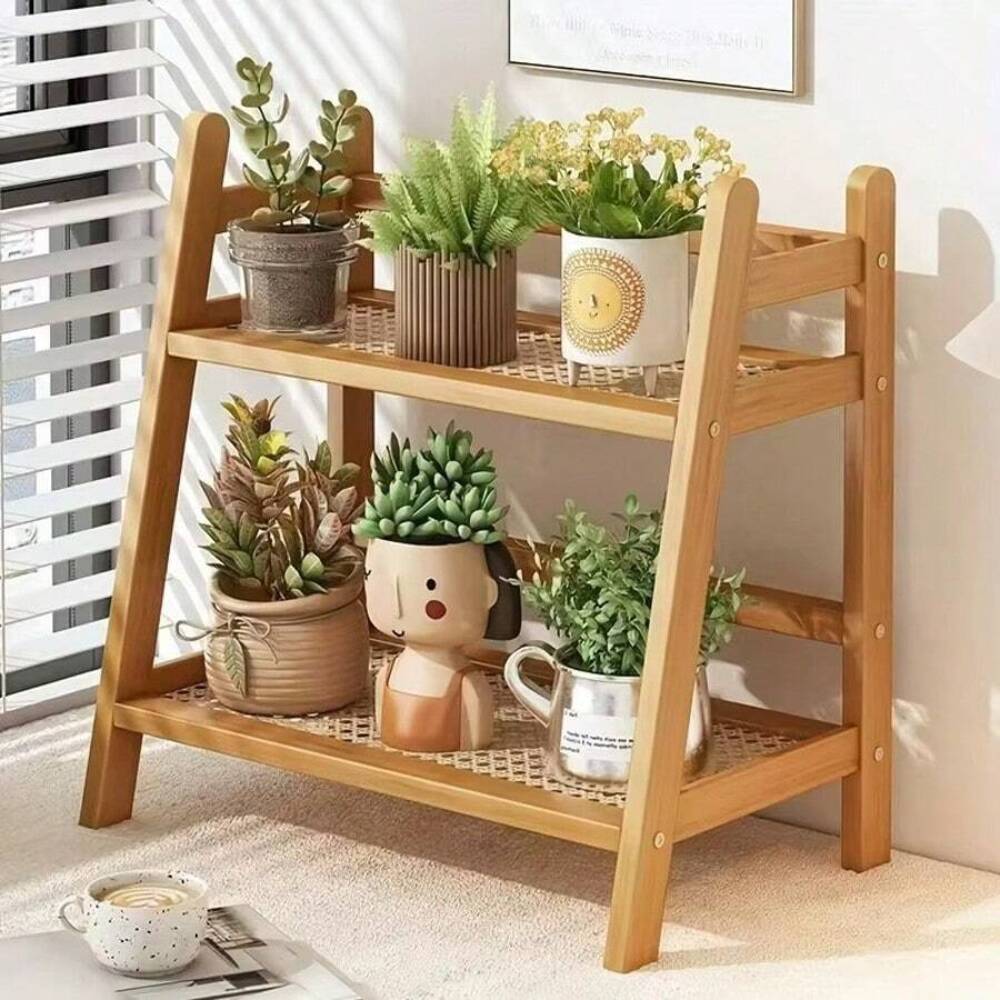 2-Tier Bamboo Countertop Stora - Commercial Kitchen Rack recension och pris