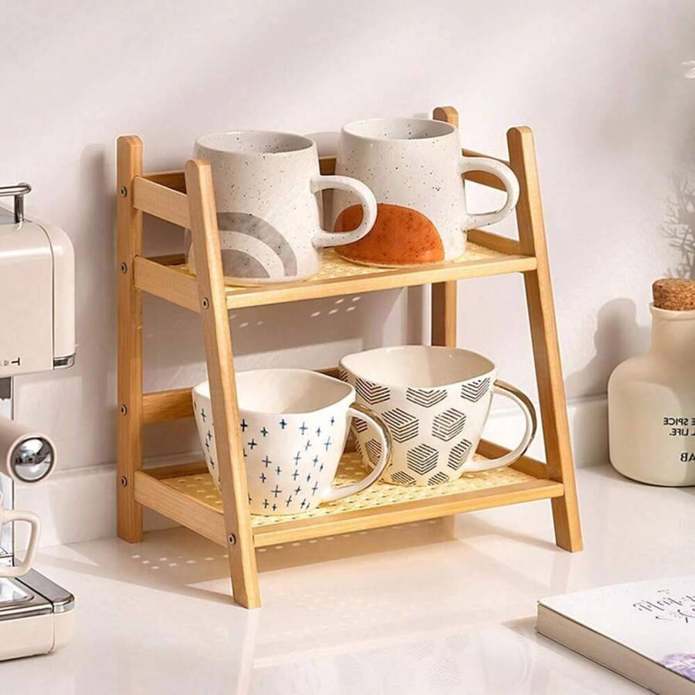 2-Tier Bamboo Countertop Stora - Commercial Kitchen Rack recension och pris