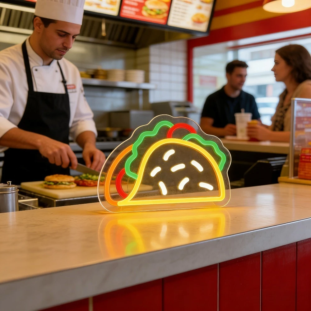 Taco Neon Sign LED USB Dimmabl - Commercial Kitchen Store recension och pris