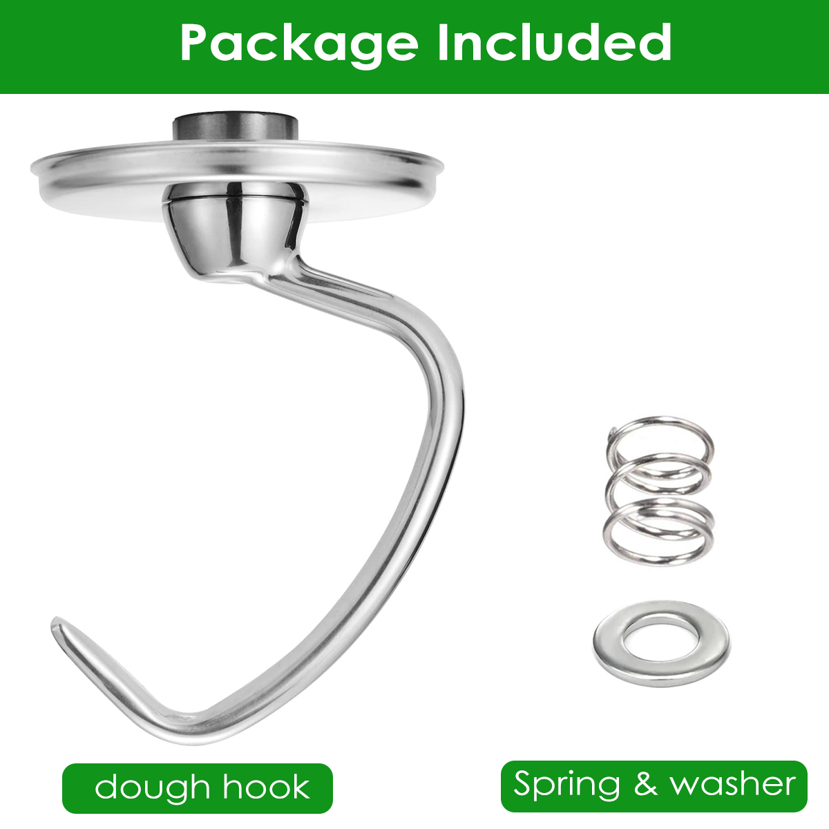 Stainless Steel Dough Hook Wit - Commercial Kitchenaid recension och pris