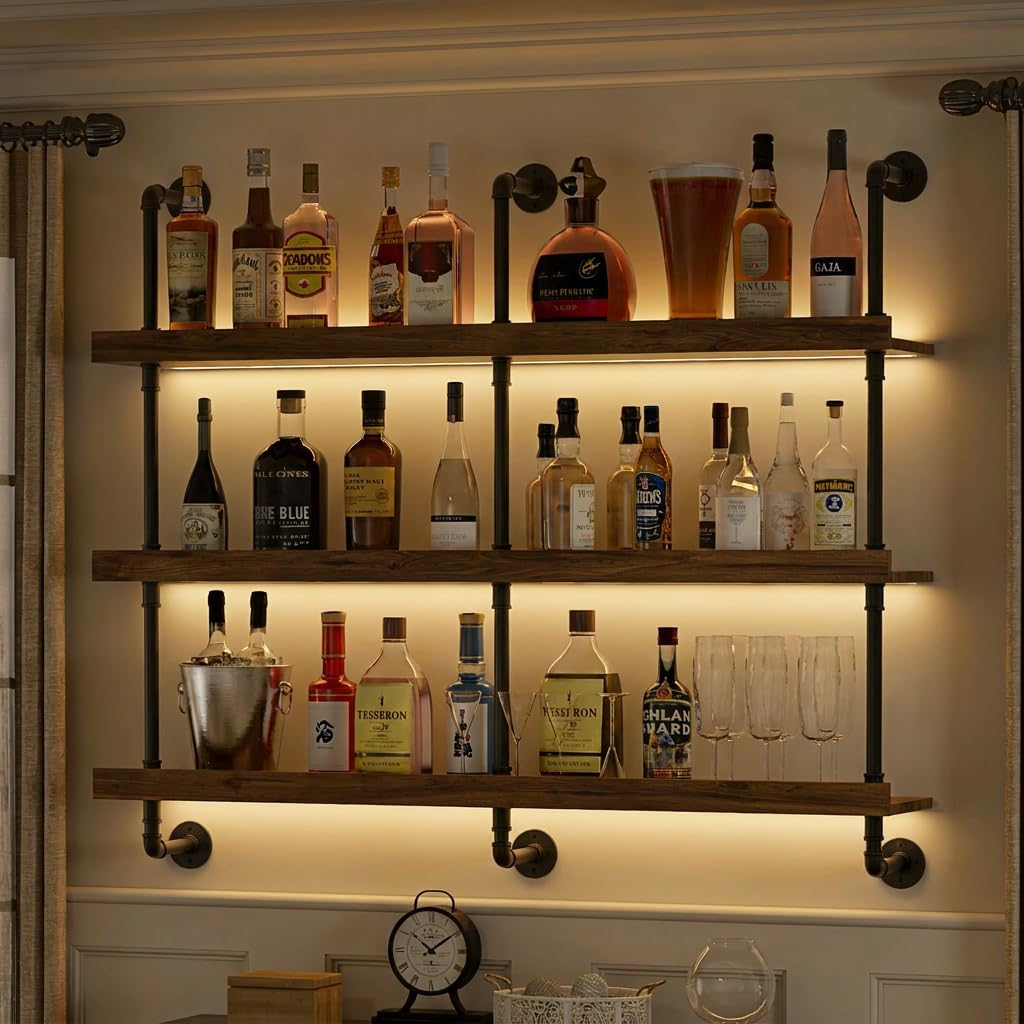 Wall Mounted Wine Rack With LE - Commercial Kitchen Rack recension och pris