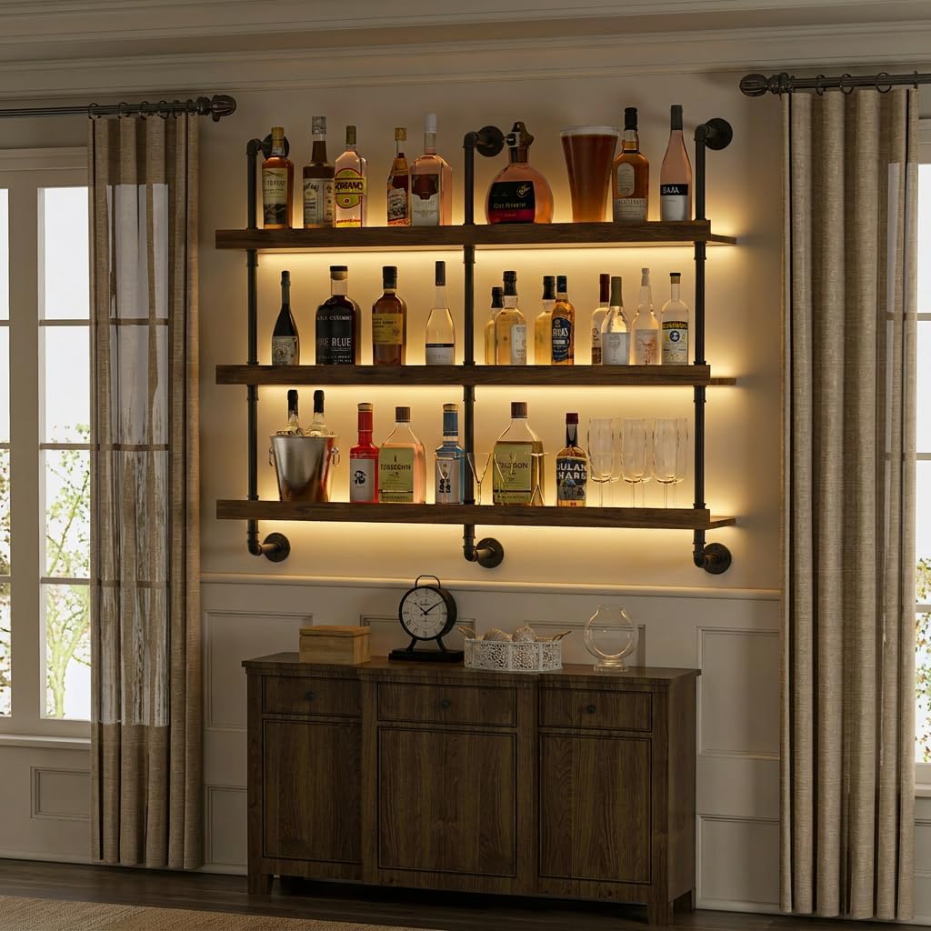 Wall Mounted Wine Rack With LE - Commercial Kitchen Rack recension och pris
