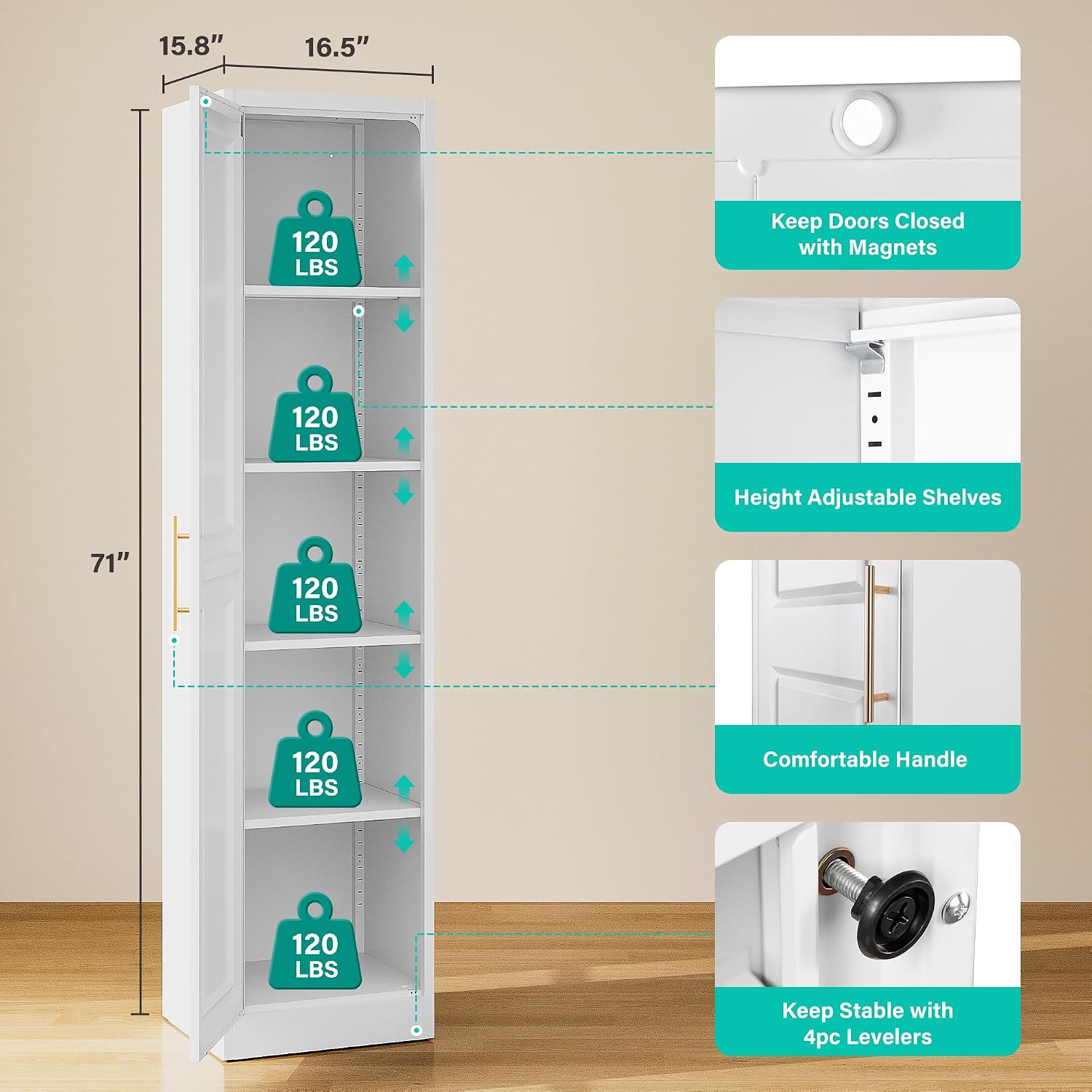 Tall Narrow Storage Cabinet Wi - Commercial Kitchen Rack recension och pris