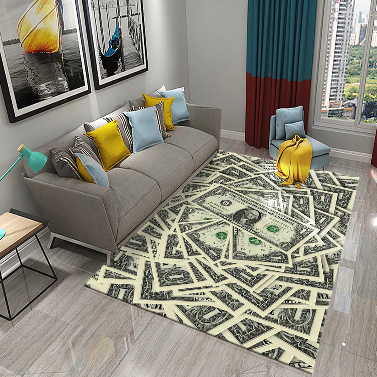 Dollar Money Pattern Carpet Ha - Commercial Kitchen Non Slip Flooring recension och pris