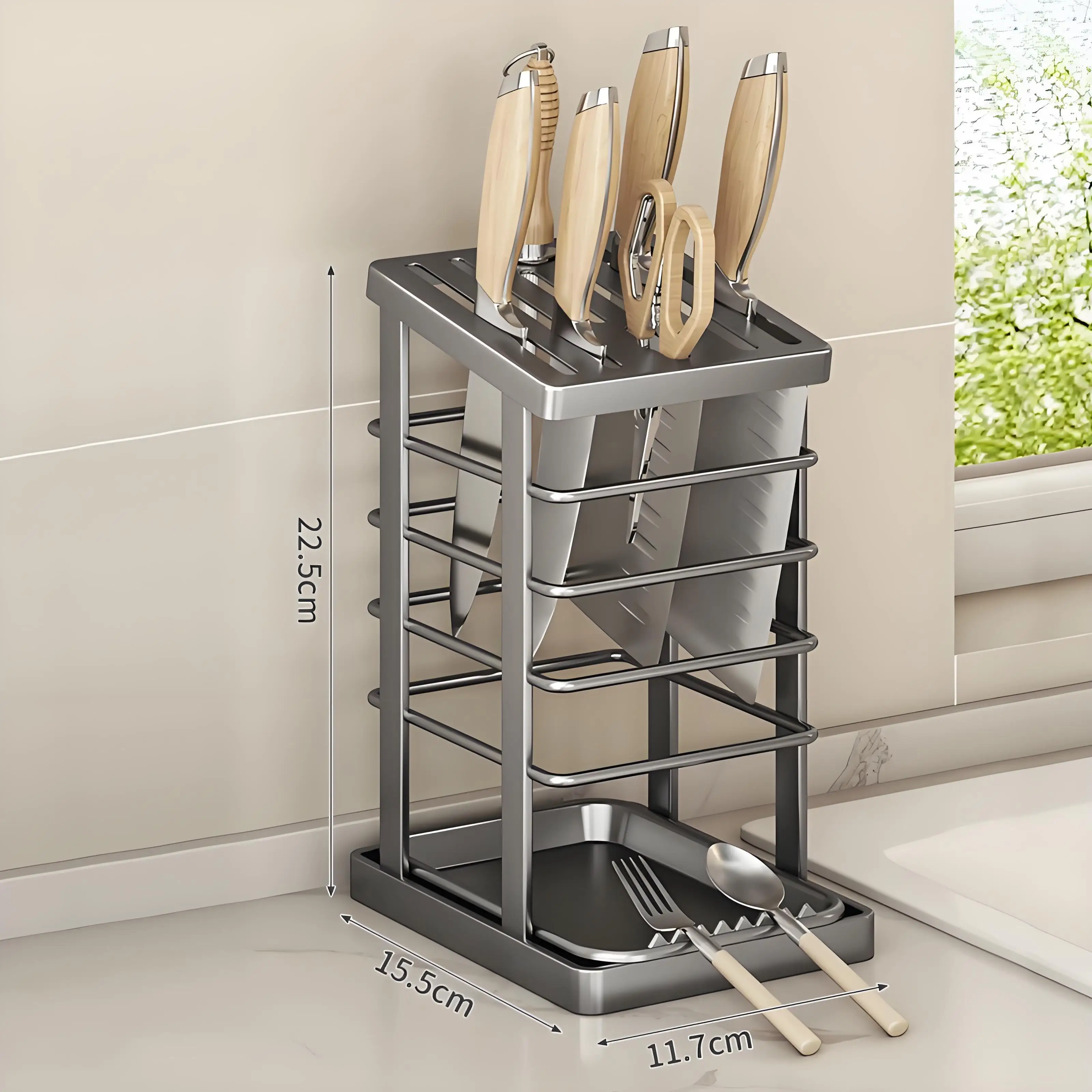 Stainless Steel Knife Holder W - Commercial Kitchen Knife Holder recension och pris