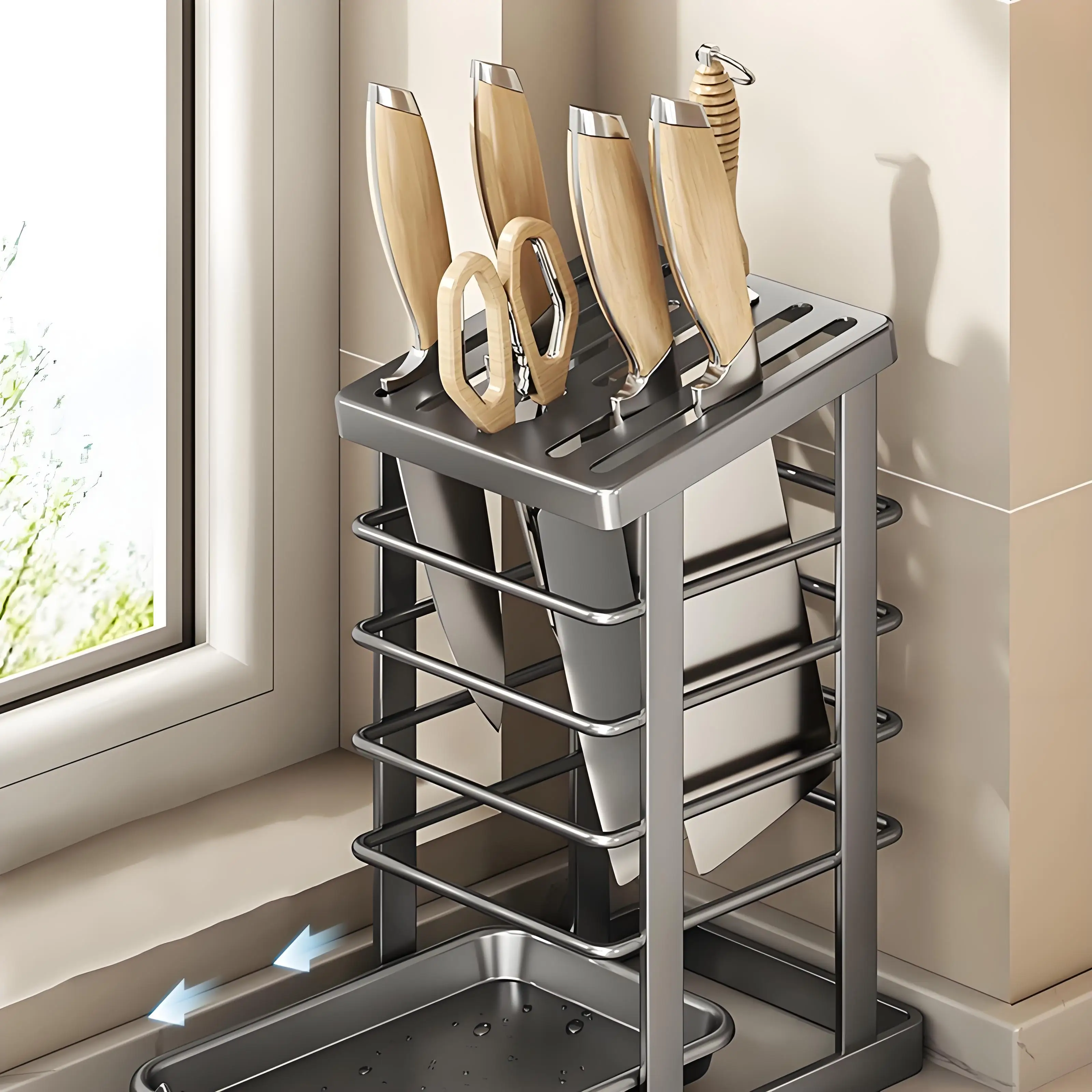 Stainless Steel Knife Holder W - Commercial Kitchen Knife Holder recension och pris
