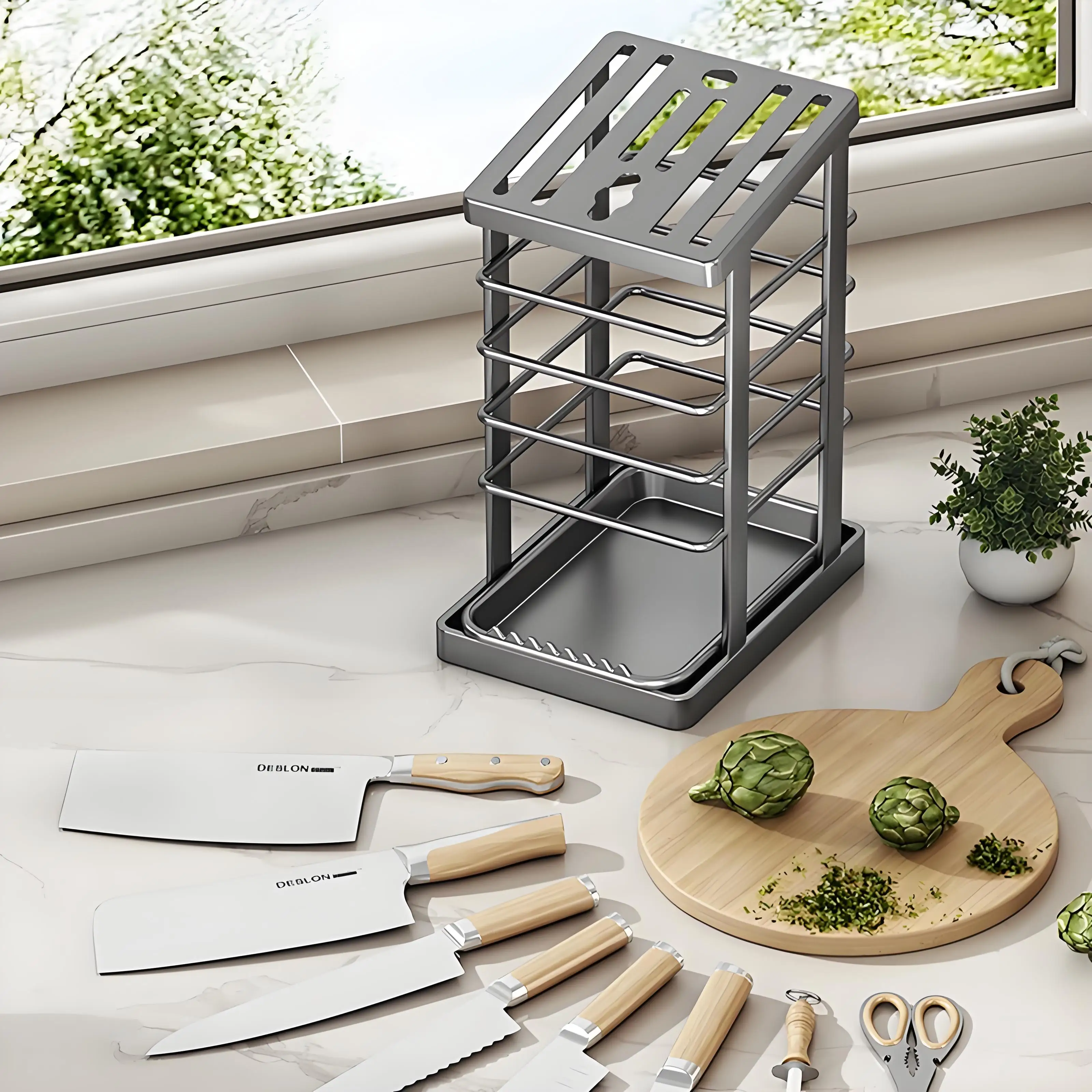 Stainless Steel Knife Holder W - Commercial Kitchen Knife Holder recension och pris