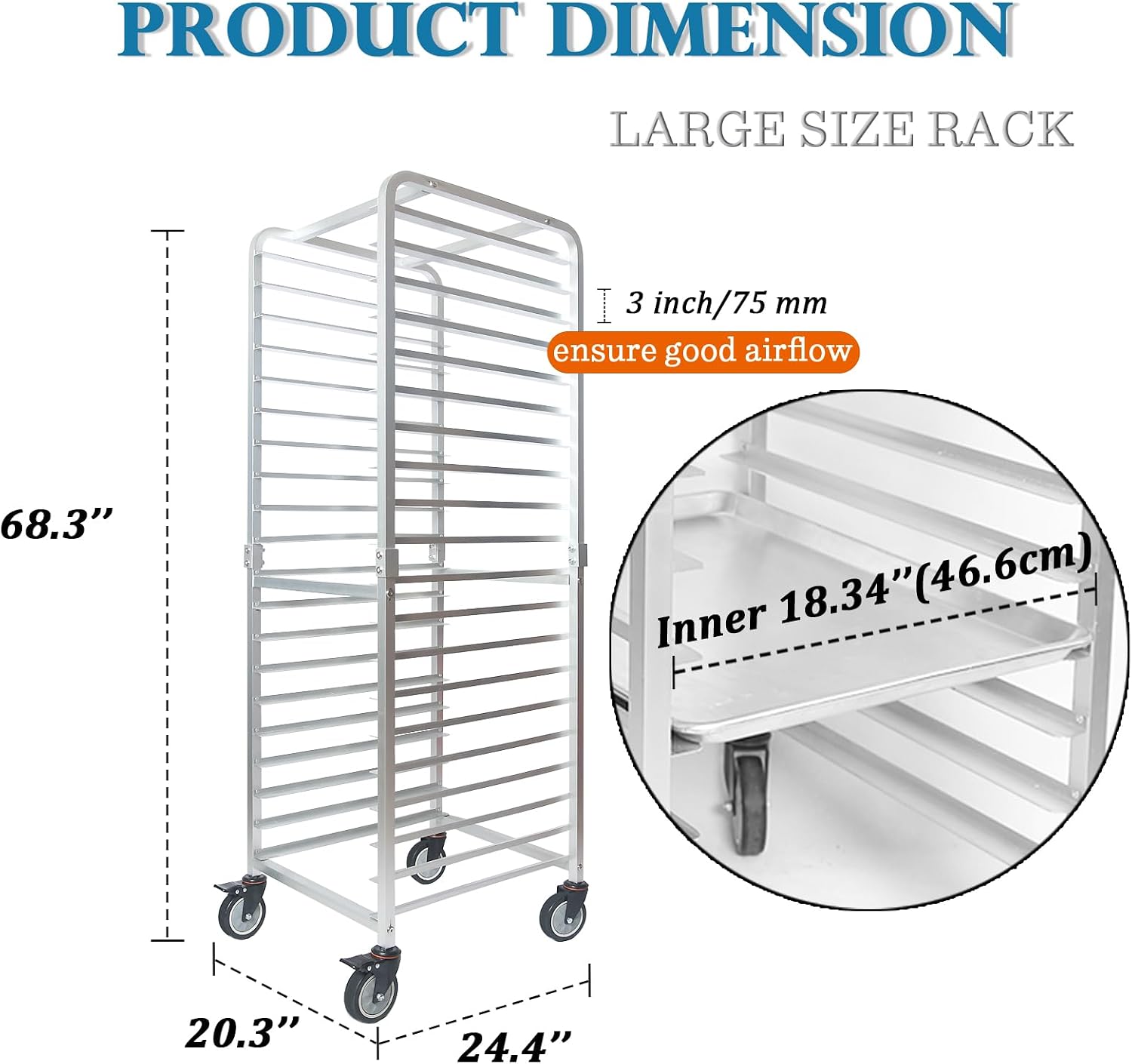 Commercial 20 Tier Stainless S - Commercial Kitchen Rack recension och pris