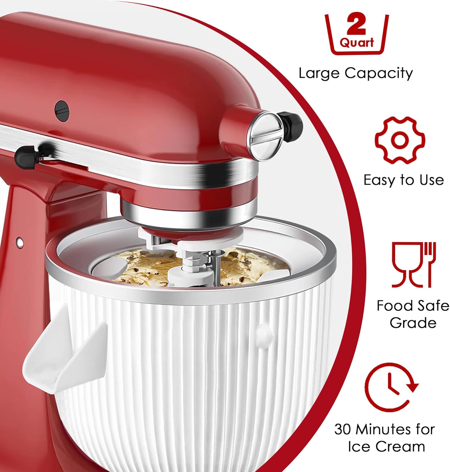 Ice Cream Maker Attachment for - Commercial Kitchenaid recension och pris
